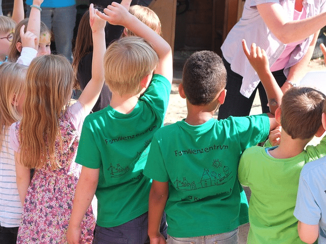 children at daycare, participating in activity